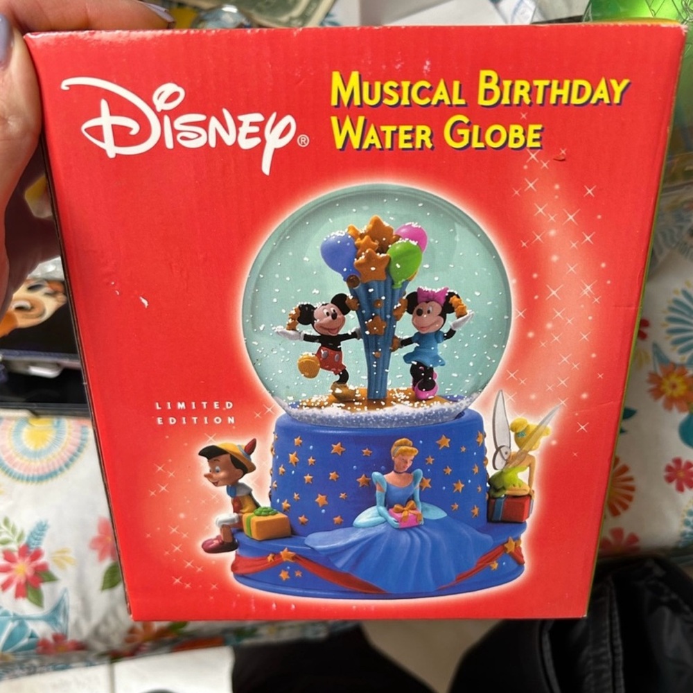 NIB. Walt Disney 100th Birthday Water Globe- LIMITED EDITION